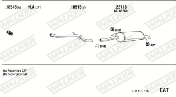 Walker CIK132716 - Система выпуска ОГ autosila-amz.com