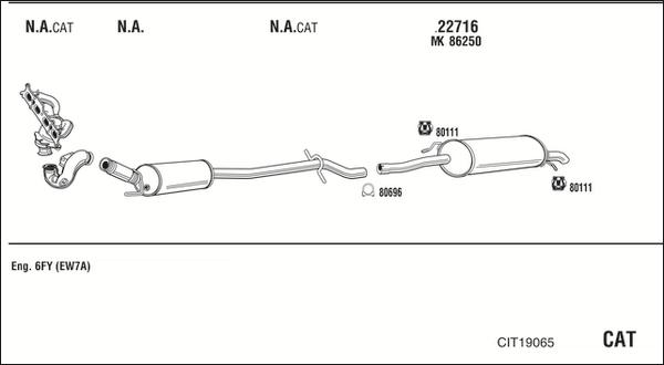 Walker CIT19065 - Система выпуска ОГ autosila-amz.com