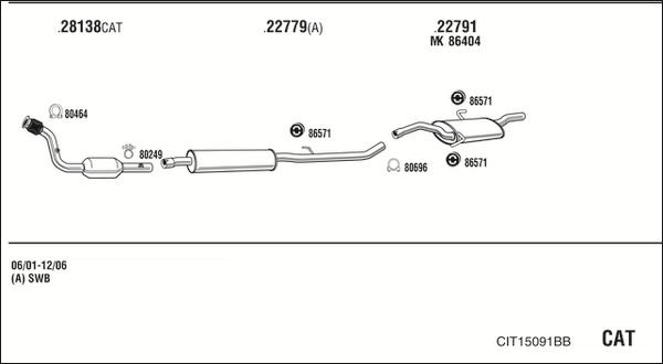 Walker CIT15091BB - Система выпуска ОГ autosila-amz.com