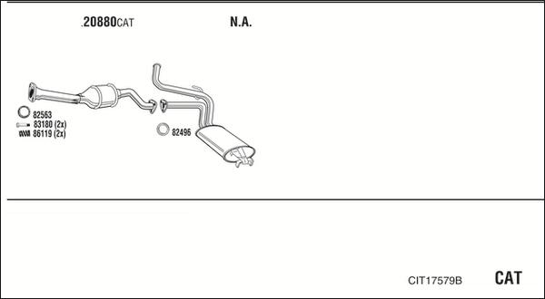 Walker CIT17579B - Система выпуска ОГ autosila-amz.com