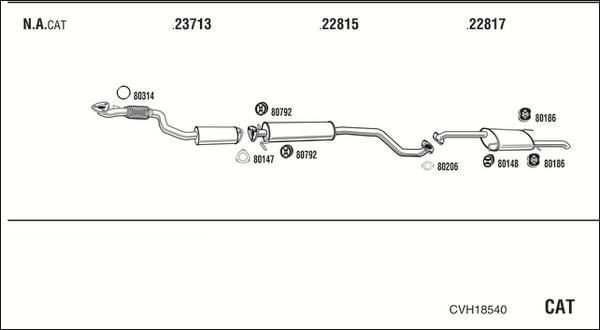 Walker CVH18540 - Система выпуска ОГ autosila-amz.com