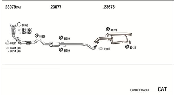 Walker CVK000430 - Система выпуска ОГ autosila-amz.com