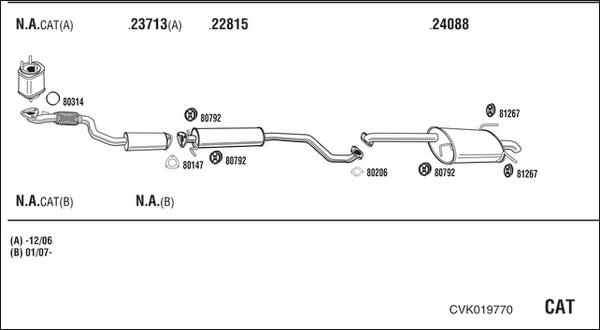 Walker CVK019770 - Система выпуска ОГ autosila-amz.com