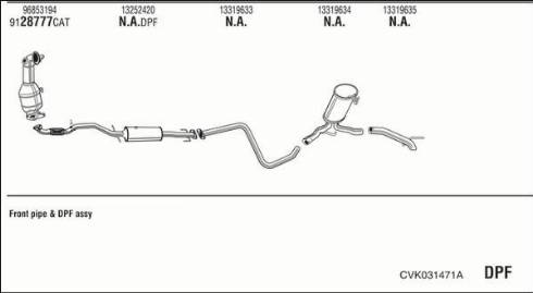 Walker CVK031471A - Система выпуска ОГ autosila-amz.com