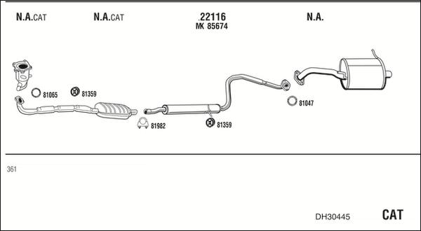 Walker DH30445 - Система выпуска ОГ autosila-amz.com