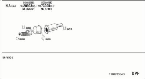 Walker FIK023354B - Система выпуска ОГ autosila-amz.com