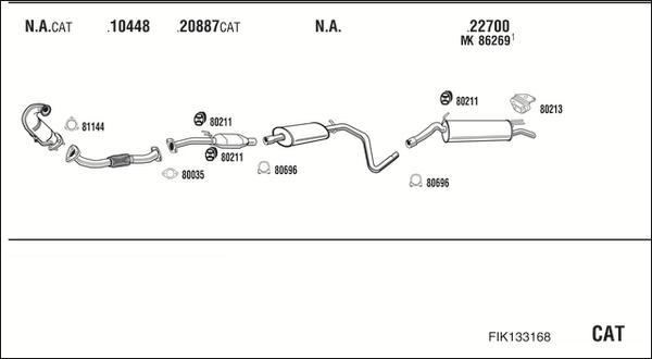 Walker FIK133168 - Система выпуска ОГ autosila-amz.com