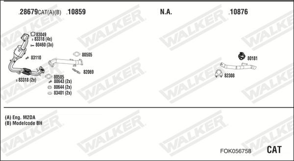 Walker FOK056758 - Система выпуска ОГ autosila-amz.com