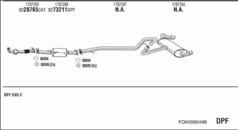 Walker FOK058549B - Система выпуска ОГ autosila-amz.com