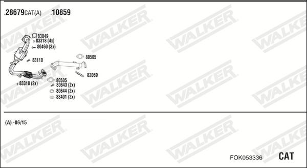 Walker FOK053336 - Система выпуска ОГ autosila-amz.com