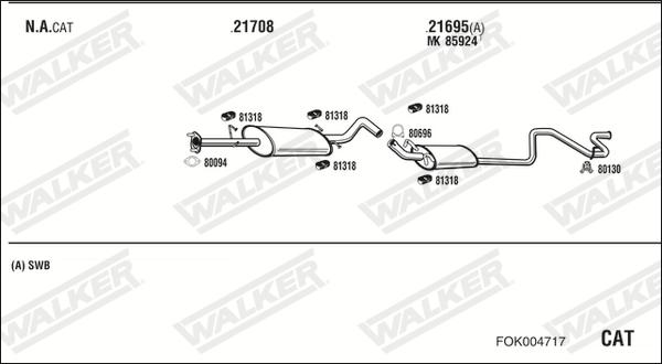 Walker FOK004717 - Система выпуска ОГ autosila-amz.com