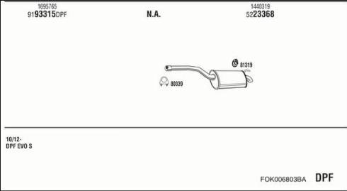 Walker FOK006803BA - Система выпуска ОГ autosila-amz.com