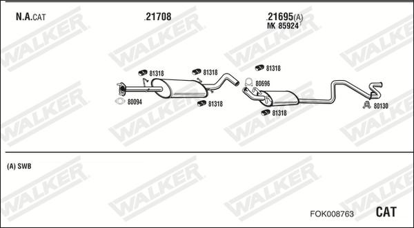 Walker FOK008763 - Система выпуска ОГ autosila-amz.com