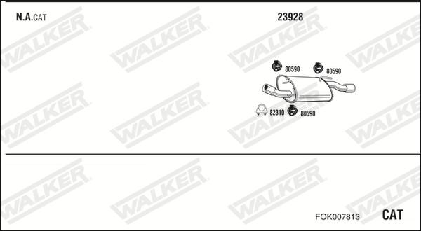 Walker FOK007813 - Система выпуска ОГ autosila-amz.com