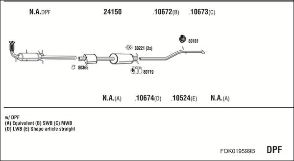 Walker FOK019599B - Система выпуска ОГ autosila-amz.com