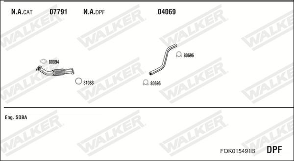 Walker FOK015491B - Система выпуска ОГ autosila-amz.com