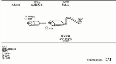 Walker FOK016304CA - Система выпуска ОГ autosila-amz.com