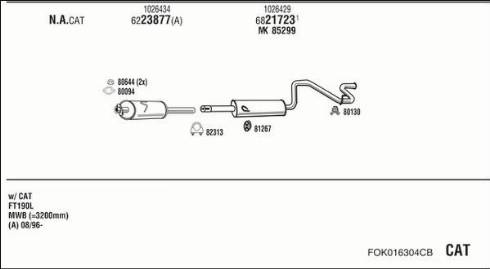 Walker FOK016304CB - Система выпуска ОГ autosila-amz.com