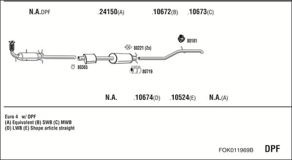 Walker FOK011969B - Система выпуска ОГ autosila-amz.com