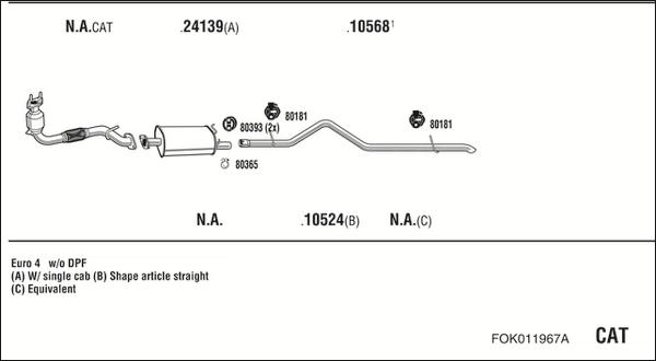 Walker FOK011967A - Система выпуска ОГ autosila-amz.com