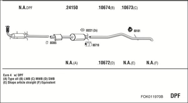 Walker FOK011970B - Система выпуска ОГ autosila-amz.com