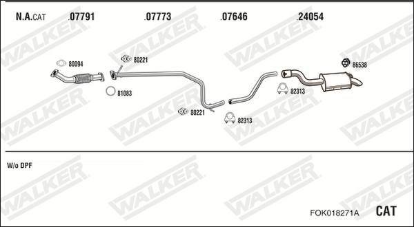 Walker FOK018271A - Система выпуска ОГ autosila-amz.com