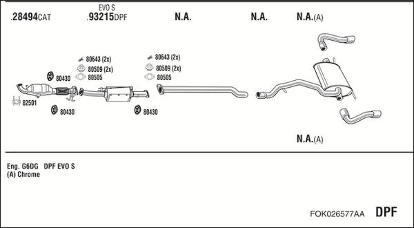 Walker FOK026577AA - Система выпуска ОГ autosila-amz.com