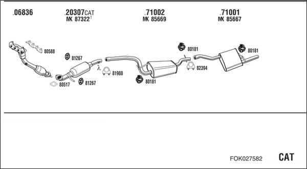 Walker FOK027582 - Система выпуска ОГ autosila-amz.com