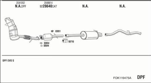 Walker FOK119475A - Система выпуска ОГ autosila-amz.com