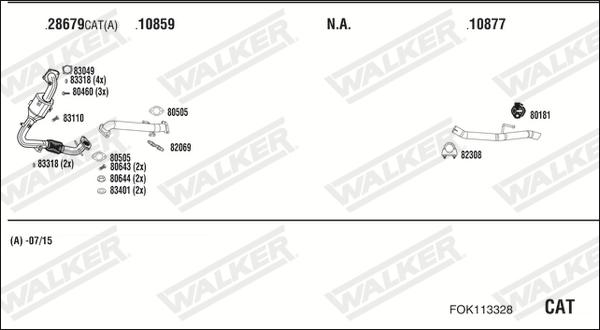 Walker FOK113328 - Система выпуска ОГ autosila-amz.com