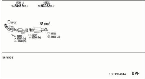 Walker FOK134494A - Система выпуска ОГ autosila-amz.com