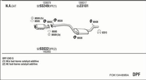 Walker FOK134489BA - Система выпуска ОГ autosila-amz.com