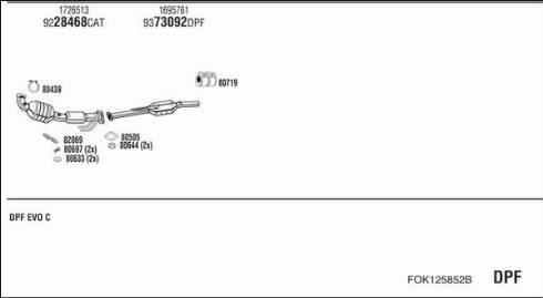 Walker FOK125852B - Система выпуска ОГ autosila-amz.com