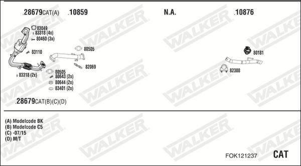 Walker FOK121237 - Система выпуска ОГ autosila-amz.com