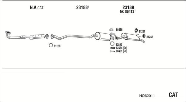 Walker HO62011 - Система выпуска ОГ autosila-amz.com