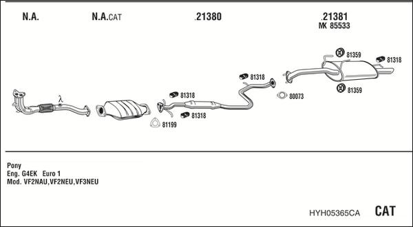 Walker HYH05365CA - Система выпуска ОГ autosila-amz.com