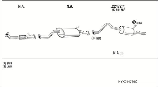 Walker HYK014736C - Система выпуска ОГ autosila-amz.com