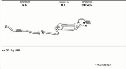 Walker HYK016169BA - Система выпуска ОГ autosila-amz.com