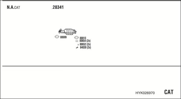 Walker HYK026970 - Система выпуска ОГ autosila-amz.com