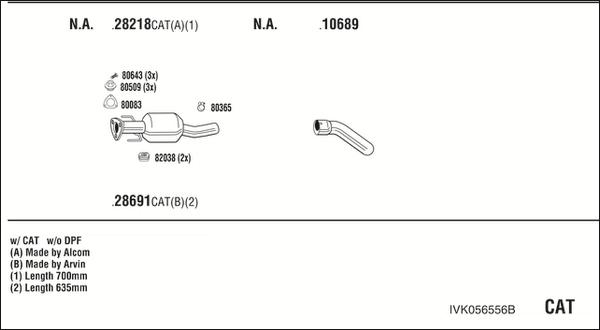 Walker IVK056556B - Система выпуска ОГ autosila-amz.com