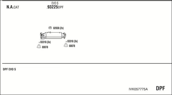 Walker IVK057775A - Система выпуска ОГ autosila-amz.com