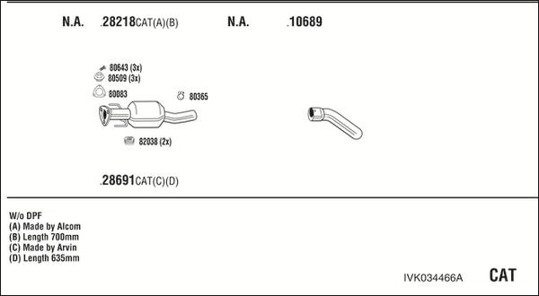 Walker IVK034466A - Система выпуска ОГ autosila-amz.com