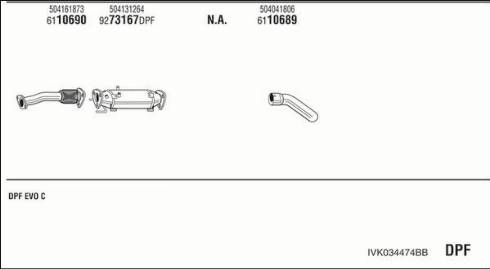 Walker IVK034474BB - Система выпуска ОГ autosila-amz.com