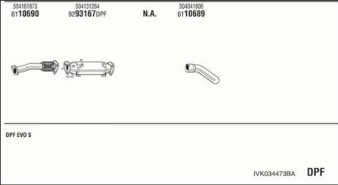 Walker IVK034473BA - Система выпуска ОГ autosila-amz.com