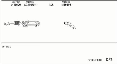 Walker IVK034288BB - Система выпуска ОГ autosila-amz.com