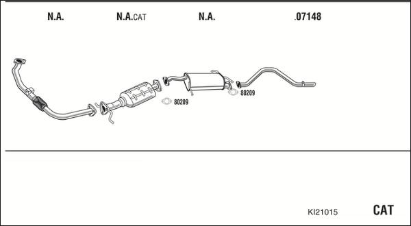 Walker KI21015 - Система выпуска ОГ autosila-amz.com