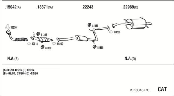 Walker KIK004577B - Система выпуска ОГ autosila-amz.com