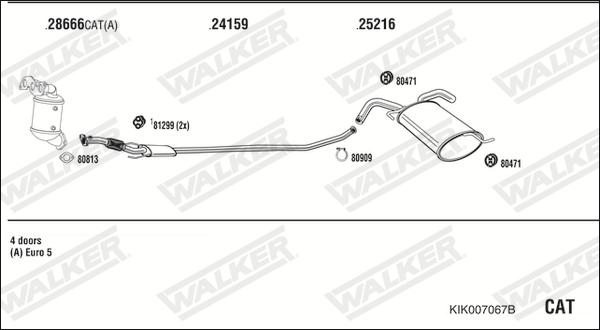 Walker KIK007067B - Система выпуска ОГ autosila-amz.com
