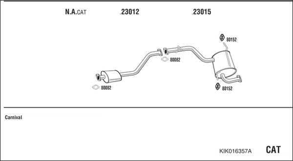 Walker KIK016357A - Система выпуска ОГ autosila-amz.com