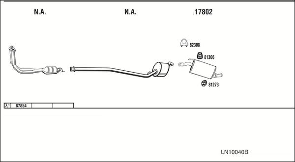 Walker LN10040B - Система выпуска ОГ autosila-amz.com